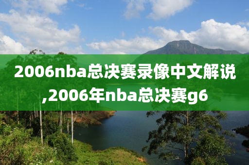 2006nba总决赛录像中文解说,2006年nba总决赛g6